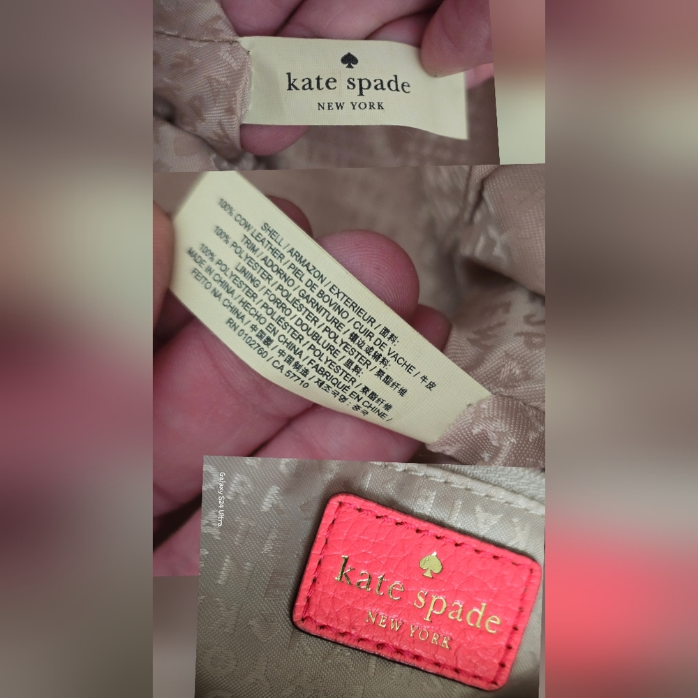 Kate Spade Wakefield Lane Carli satchel in a bright coral GUC - Picture 17 of 17